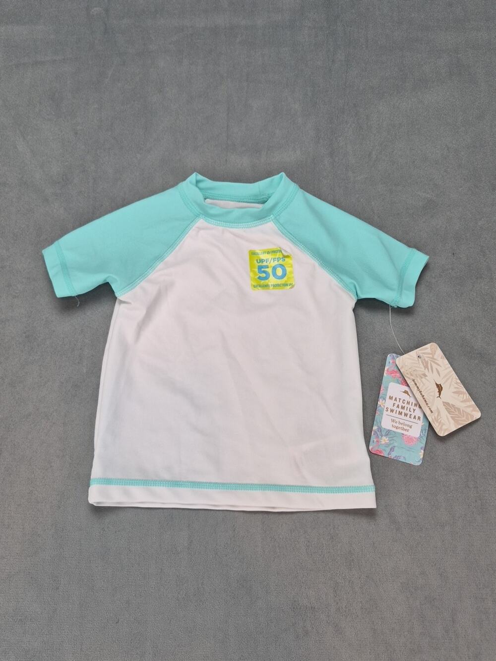 Tommy Bahama Kids Rash Guard Swim Shirt Boys 12 Month UPF50 Short Sleeve Top